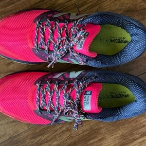 New Balance Women's Vibrant Pink and Navy Athletic Shoes